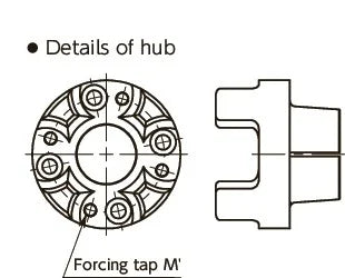 NBK Japan MJB-55-EWH 20mm to 22mm Jaw-type Flexible Coupling