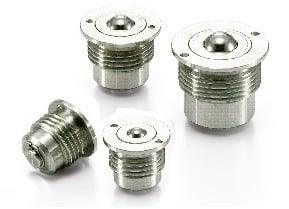 NBK Japan BRPMS-24-S Flange Type Ball Transfer Unit - Spring Plunger Function for Upward Facing Applications