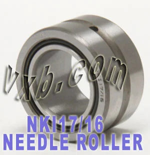 NKI17/16 Needle Roller Bearing 17x29x16mm - Machined Type