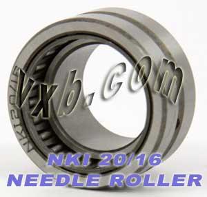 NKI20/16 Needle Roller Bearing 20x32x16mm - Machined Type