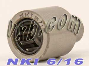 NKI6/16 Needle roller bearing 6x16x16 Miniature Bearing - Machined Type