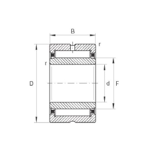 NKIS25 Needle Roller Bearing 25x47x22mm - Machined Type