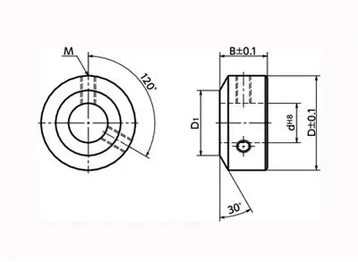 NSC-45-22-C NBK Set Collar - Set Screw Type - Steel NBK Ferrosoferric Oxide Film Pack of 1 Collar Made in Japan
