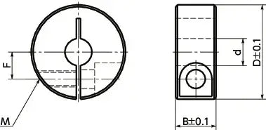 NSCS-8-15-C NBK Collar Clamping Type - Steel Ferrosoferric Oxide Film One Collar Made in Japan