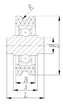 Nylon Window slide Bearing 6x28x14.5 wide 12 Miniature