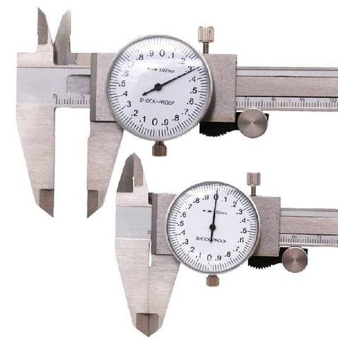 Old School Precision Dial Vernier Caliper Gauge Inch Measuring Tool 0-6"