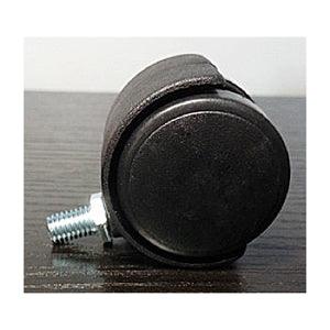 100-Pack 1.5" Black Plastic Caster Wheel - M8 Screw threaded Stem