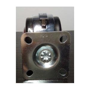 100-Pack 2 Inch black / Silver Caster Wheel - Metal Plate Caster Wheel