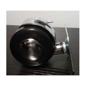 100-Pack 2 Inch black / Silver Caster Wheel - Metal Plate Caster Wheel