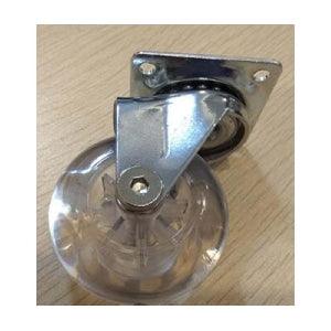 100-Pack 2" Heavy Duty Clear - Caster Wheel