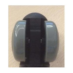 100-Pack 2" Twin Wheels PU Plastic Swivel Caster - 10.9mm Dia. Threaded Stem