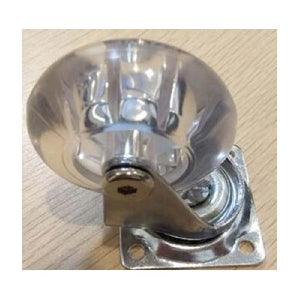 100-Pack 3" Heavy Duty Clear - Caster Wheel
