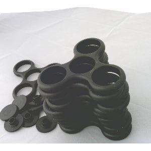 100-Pack Fidget Hand Spinner Black Frame - 2 Caps