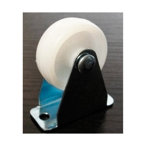 100-Pack White Plastic Caster 1.25" Caster wheel - Metal Plate Zinc Plating