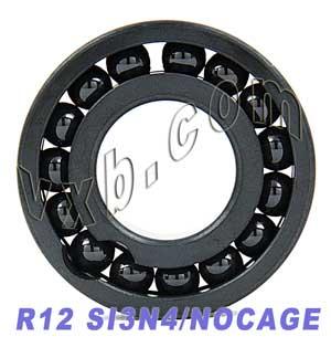 R12 Full Complement Si3N4 Ceramic Bearing 3/4" x 1-5/8" x 7/16"