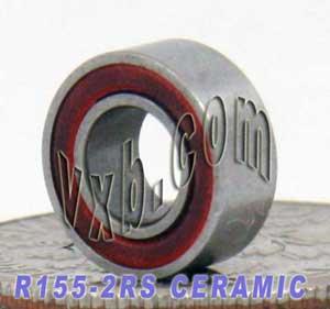 R155-2RS Ceramic Bearing 5/32x5/16x1/8 inch Sealed Bearing