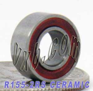 R155-2RS Ceramic Bearing 5/32x5/16x1/8 inch Sealed Bearing