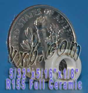 R155 Full Ceramic Bearing 5/32x5/16x1/8 inch Miniature Bearing