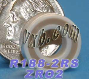 R188-2RS Full Ceramic Bearing 1/4x1/2x3/16 inch ZrO2 Bearing