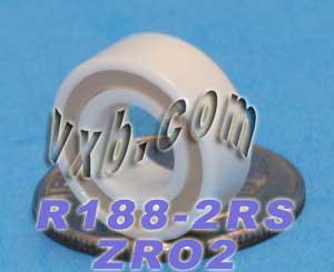 R188-2RS Full Ceramic Bearing 1/4x1/2x3/16 inch ZrO2 Bearing