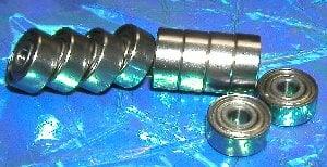 10-Pack R4ZZ 1/4" x 5/8" x 0.196" Shielded Miniature Bearing