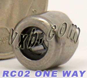 RC02 One-Way Needle Bearing/Clutch 1/8" x 9/32x0.236 inch Bearing