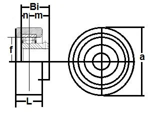 RCSM-17S Rubber Cartridge Narrow Inner Ring 1 1/16 Inch Bearing