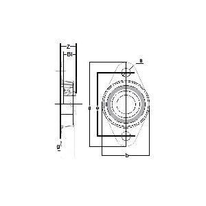 RCSMRFZ-16S Bearing Flange Insulated Pressed Steel 2 Bolt 1 Inch