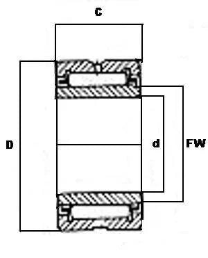 RNA49/22 Needle Roller Bearing Without Inner Ring 28x39x17mm - VXB Ball Bearings