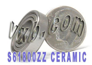 S61800ZZ Bearing Ceramic Stainless Steel Shielded 10x19x5 Bearing