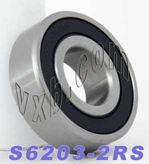 Stainless Steel 6203-2RS Ball Bearing 17x40x12mm