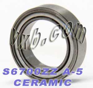 S6700ZZ Ceramic Bearing ABEC-5 Stainless Steel Shielded 10x15x4 Bearing