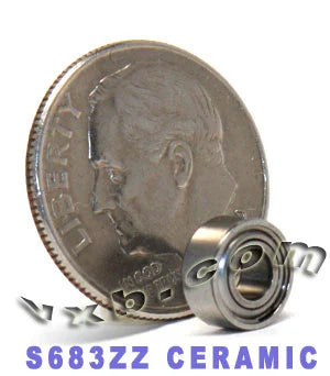 S683ZZ Ceramic ABEC-5 Bearing Stainless Steel Shielded 3x7x3mm Bearing