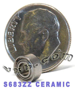 S683ZZ Ceramic ABEC-5 Bearing Stainless Steel Shielded 3x7x3mm Bearing
