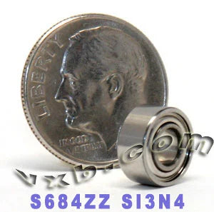 S684ZZ Ceramic Premium ABEC-5 Bearing Shielded 4x9x4 Bearing