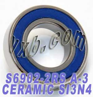 S6902-2RS Ceramic Bearing ABEC-3 Si3N4 Sealed 15x28x7 Bearing