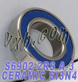 S6902-2RS Ceramic Bearing ABEC-3 Si3N4 Sealed 15x28x7 Bearing