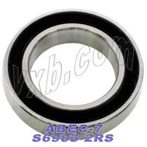 S6903-2RS Premium ABEC-7 Bearing 17x30x7 Stainless Steel Sealed Bearing
