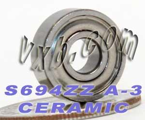 S694ZZ Ceramic Bearing ABEC-3 Stainless Steel Shielded 4x11x4 Bearing