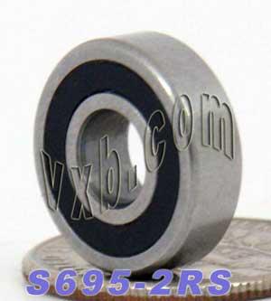 S695-2RS Stainless Ceramic Ball Bearing 5x13x4mm