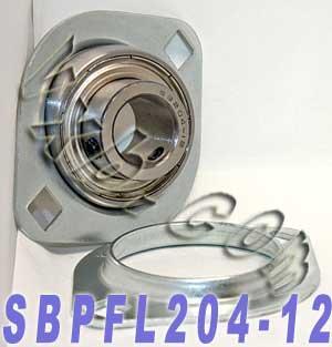 SBPFL204-12 3/4" Pressed Steel Bearing 2-Bolt Flanged Mounted Bearing