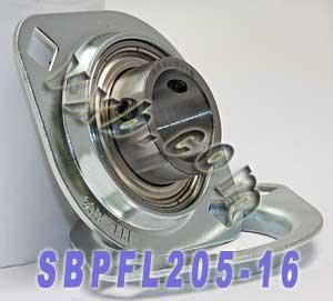 SBPFL205-16 Pressed Steel Housing Bearing 2-Bolt Flanged Mounted