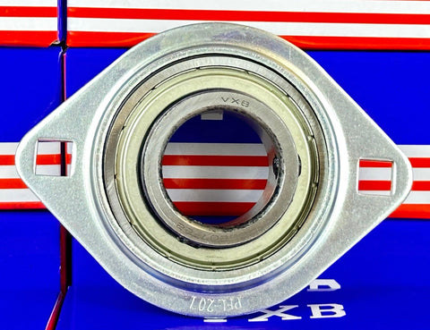 SBPFL207-22 Pressed Steel Bearing 2-Bolt 1 3/8" Flanged Mounted