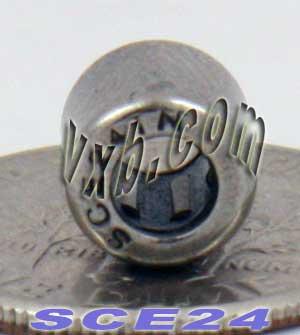 SCE24 Miniature Needle Roller Bearing 1/8" x 1/4" x 1/4"