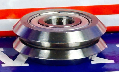 8-Pack RM2ZZ 3/8 V-Groove Guide Bearings Shielded Vgrooved