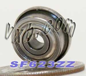 SF623ZZ Flanged Ball Bearing Stainless Steel Shielded 3x10x4mm