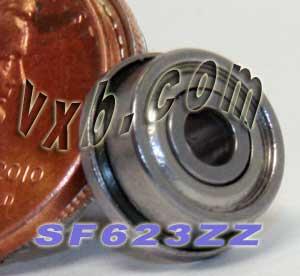 SF623ZZ Flanged Ball Bearing Stainless Steel Shielded 3x10x4mm
