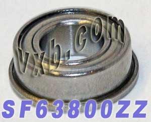 SF63800ZZ Flanged Shielded Bearing Stainless Steel 10x19x7 Bearing
