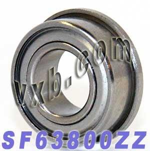 SF63800ZZ Flanged Shielded Bearing Stainless Steel 10x19x7 Bearing