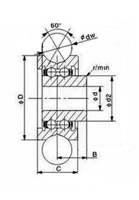 SG10U U-Groove Sealed Track Ball Bearing 4x13x6mm